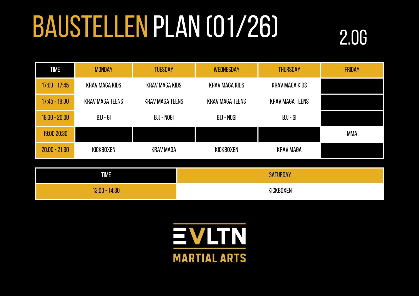 EVLTN Baustellen-Trainingsplan